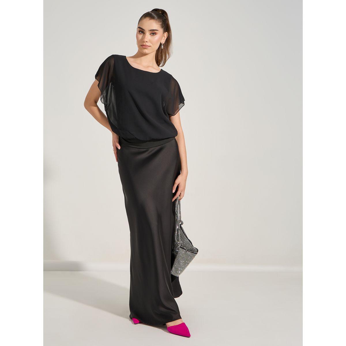 بلوزة شيفون سادة باكمام قصيرة-women-clothing-shirtsandblouses-blouses-image-4