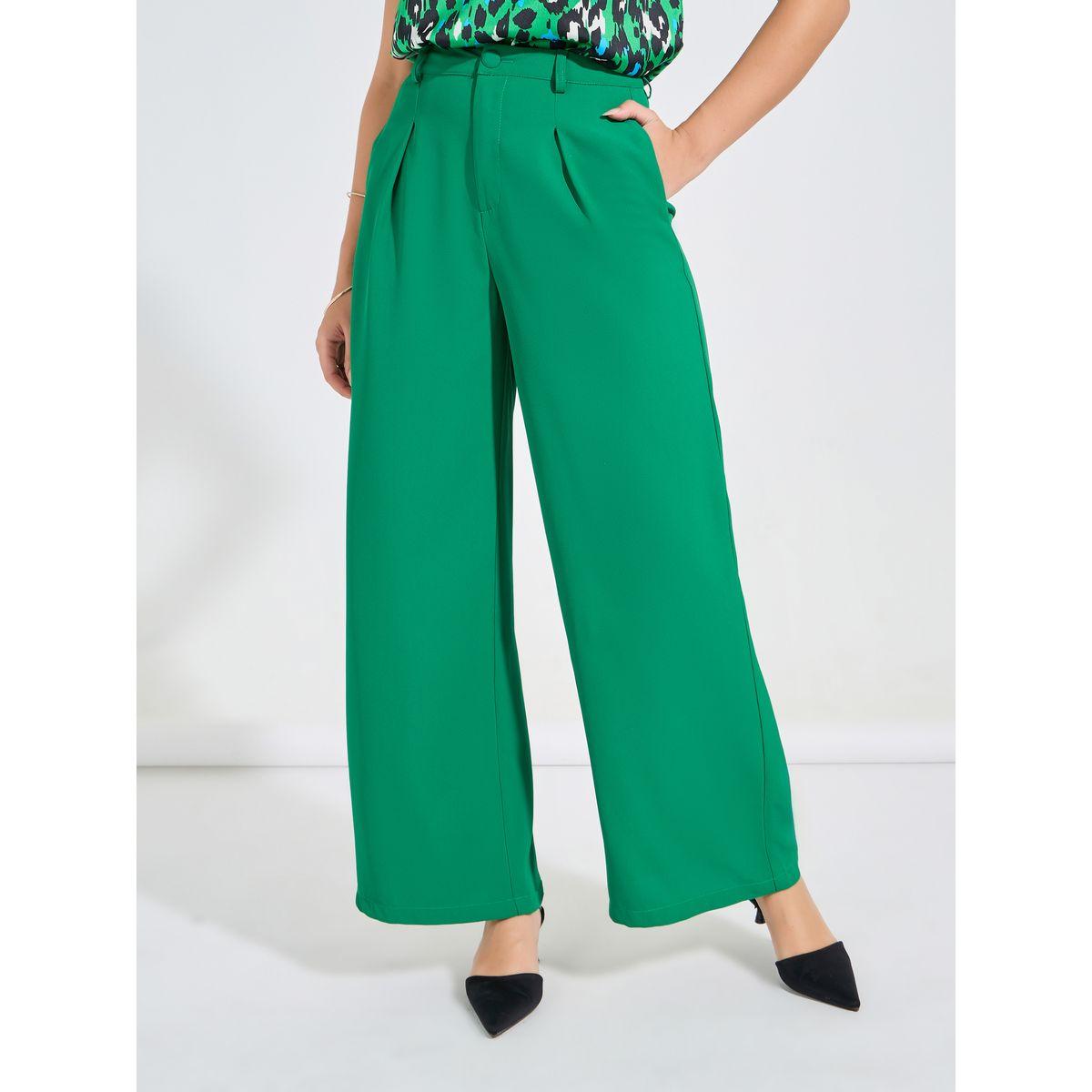 بنطال سادة بارجل واسعة لوكس ويف × ستايلي-women-clothing-bottoms-trousers-image-2