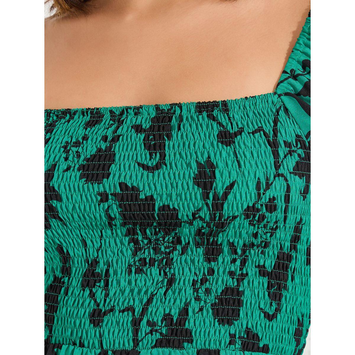 Luxewave X Styli  Floral Print Square Neck Midi Dress-women-clothing-dresses-image-3