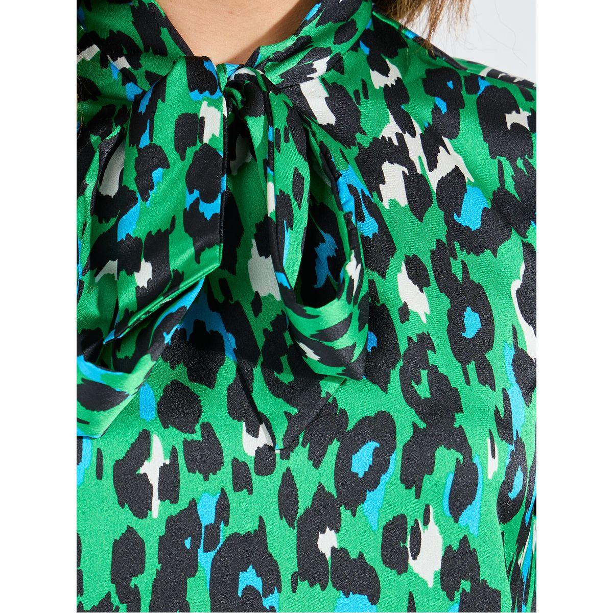 Luxewave X Styli  Leopard Print Tie-Up Neck Blouse-women-clothing-shirtsandblouses-blouses-image-4