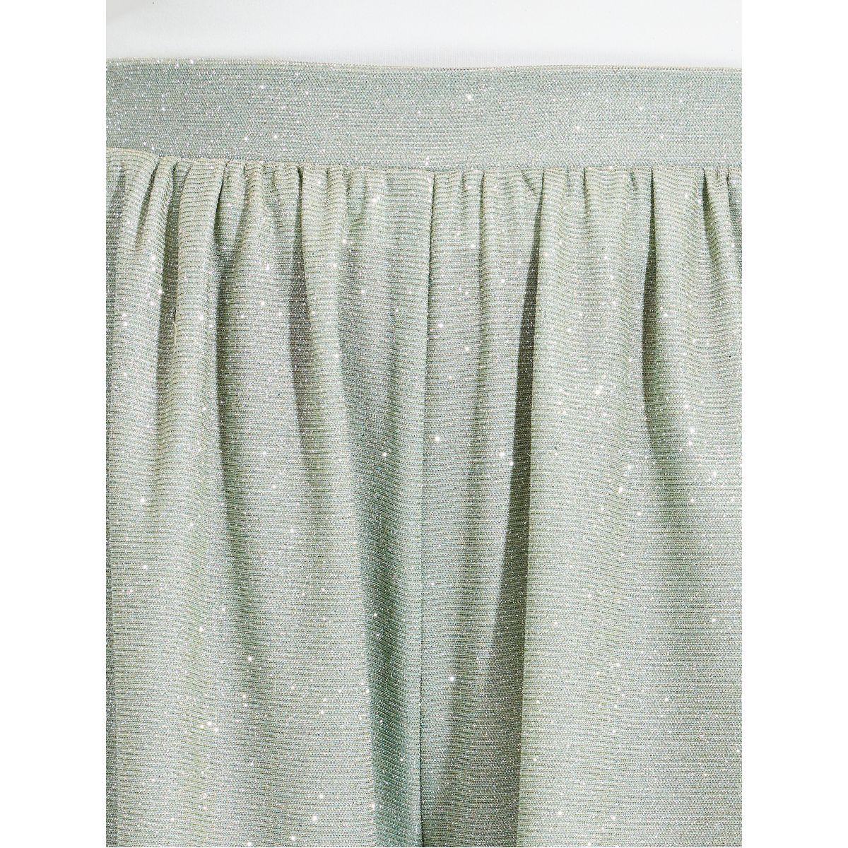 Luxewave X Styli  Glitter Look Wide Leg Pants with Elastic Waistband-women-clothing-bottoms-trousers-image-3