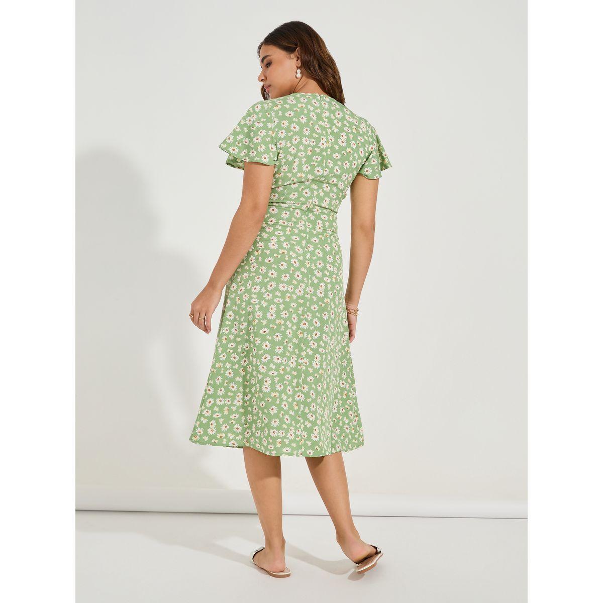 Luxewave X Styli  Floral Print V Neck Midi Dress-women-clothing-dresses-image-6
