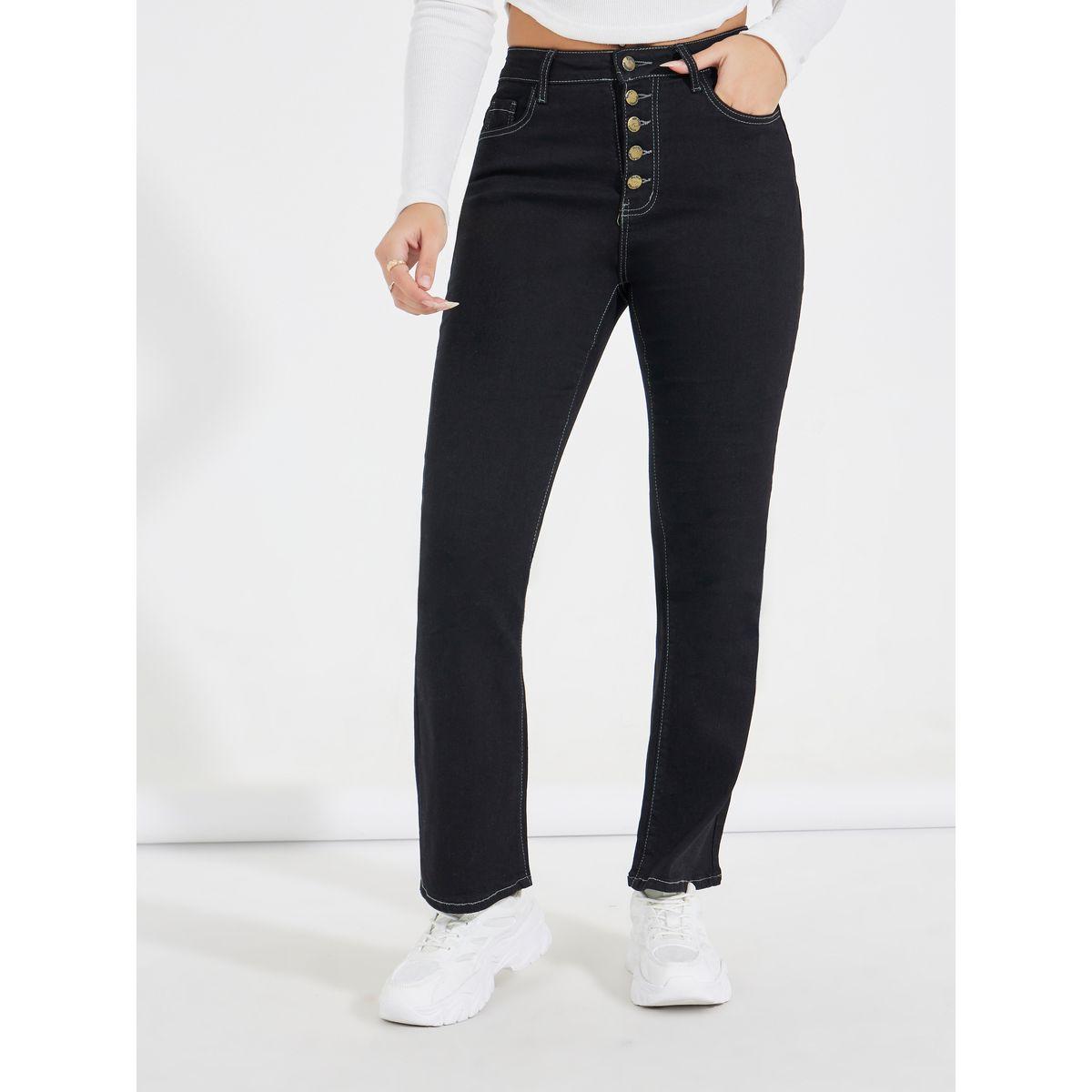 Styli Basic Full Length Flared Jeans-women-clothing-bottoms-jeans-image-2