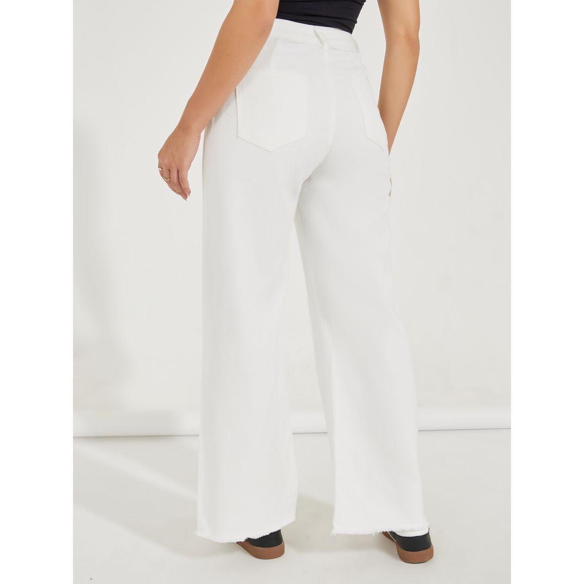 جينز بارجل واسعة وحواف ممزقة-women-clothing-bottoms-jeans-image-4