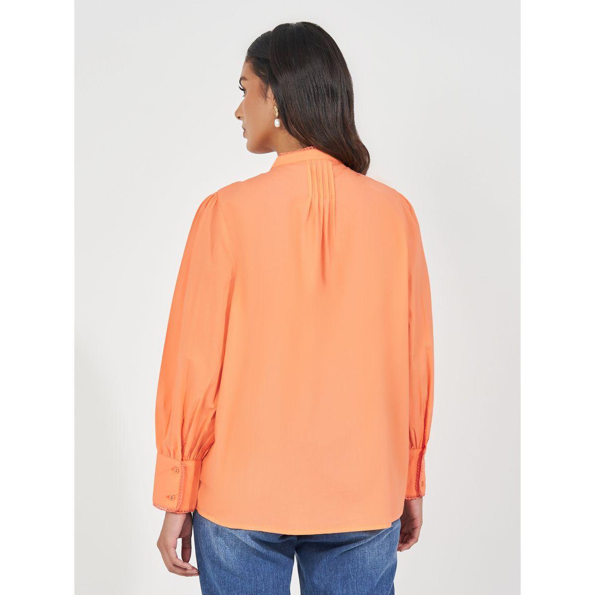 بلوزة بياقة قائمة مع تفاصيل دانتيل-women-clothing-shirtsandblouses-shirts-image-4