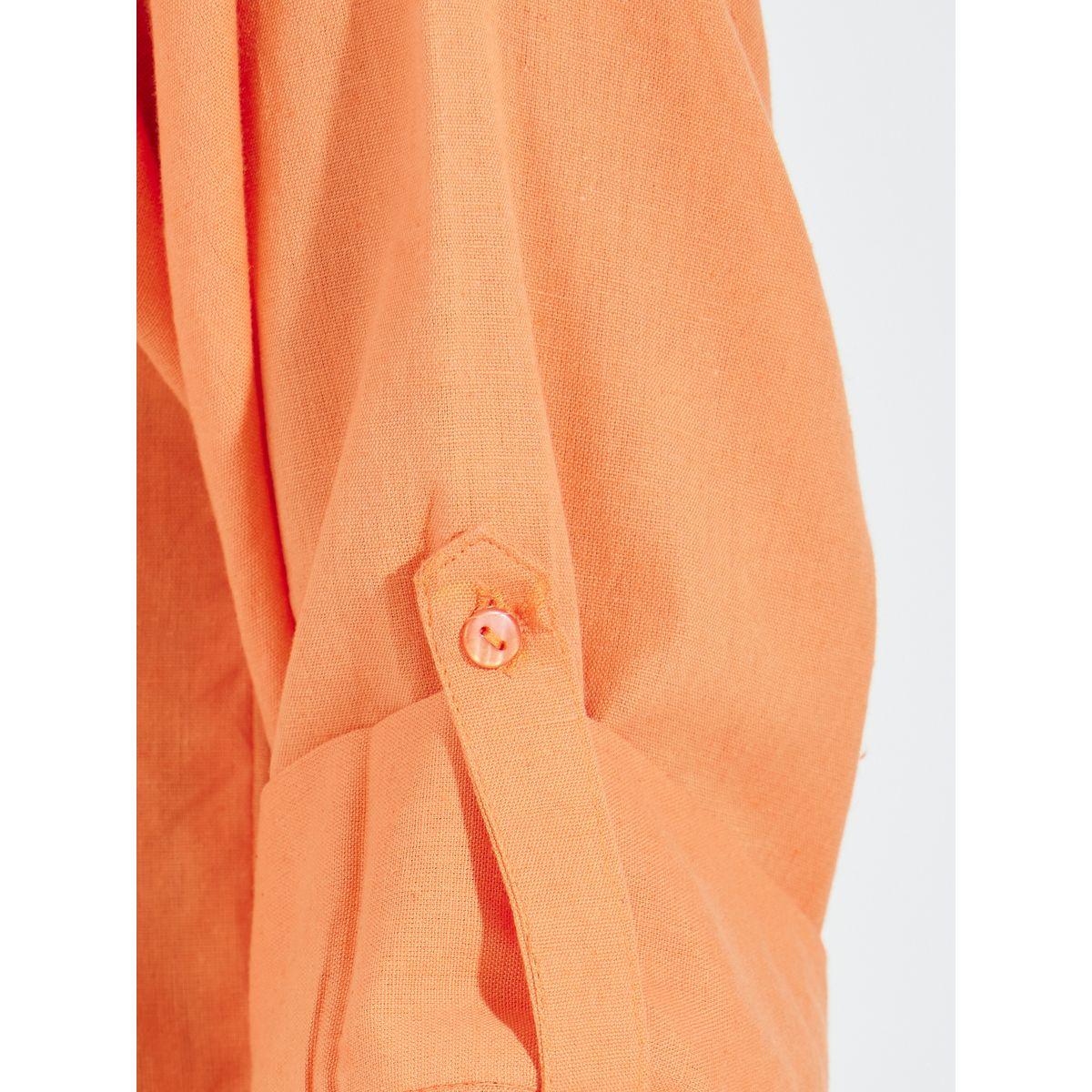 بلوزة فضفاضة بأكمام طويلة وتفاصيل جيوب-women-clothing-shirtsandblouses-shirts-image-5