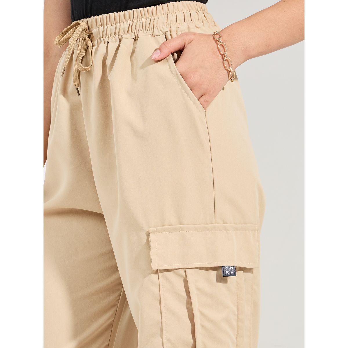 Styli Relaxed Fit Cargo Pants with Cuffed Hem-women-clothing-bottoms-trousers-image-3
