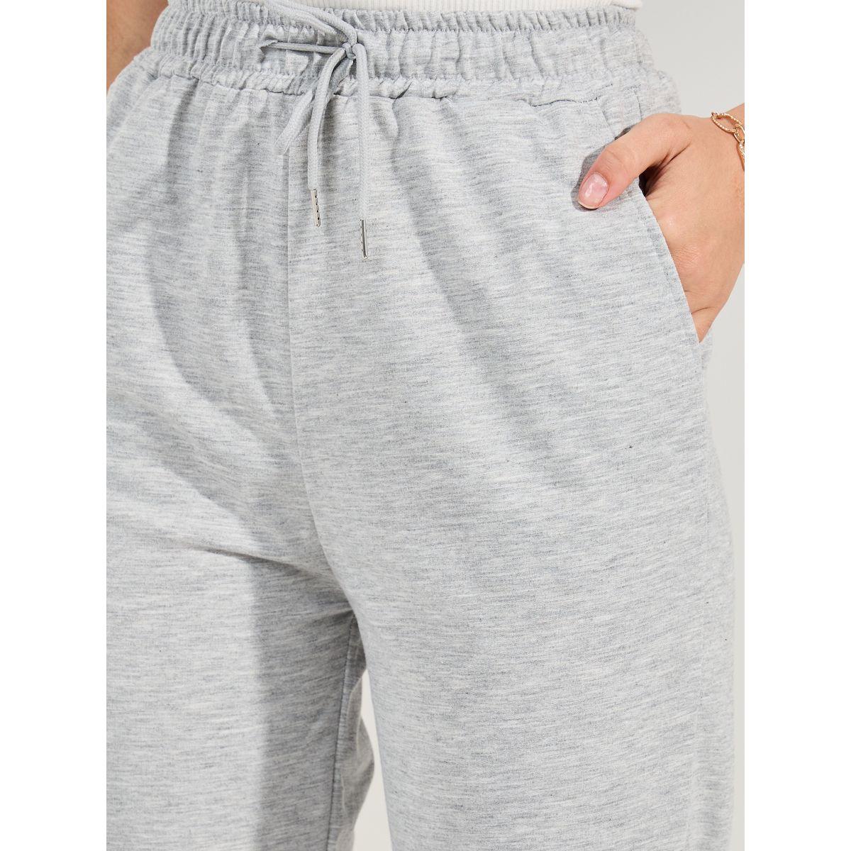 Styli Solid Drawcord Waistband Straight Joggers-women-clothing-bottoms-joggers-image-3