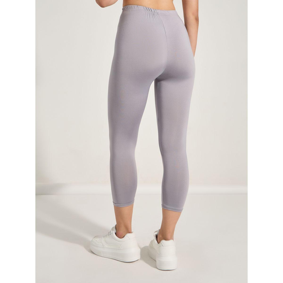Styli Elastic Waistband Solid 3/4 Leggings-women-clothing-bottoms-leggings-image-4