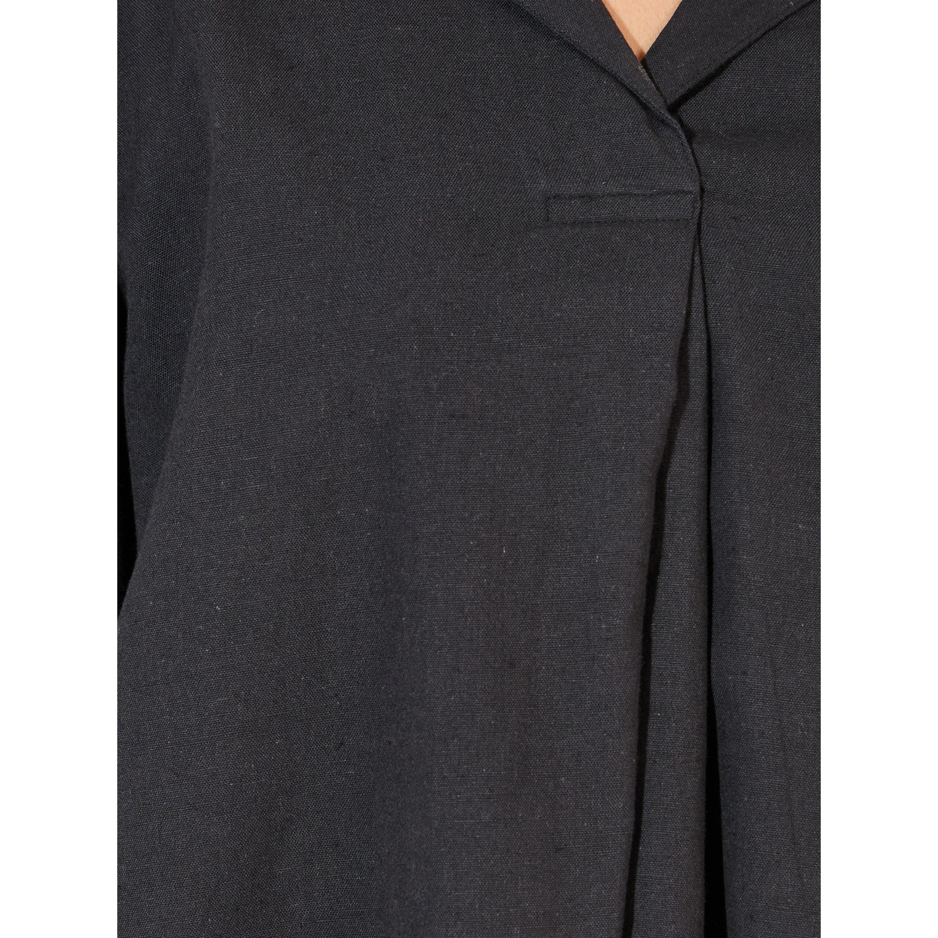 Styli Black Relaxed Fit Cotton Blend Shirt-women-clothing-shirtsandblouses-blouses-image-5