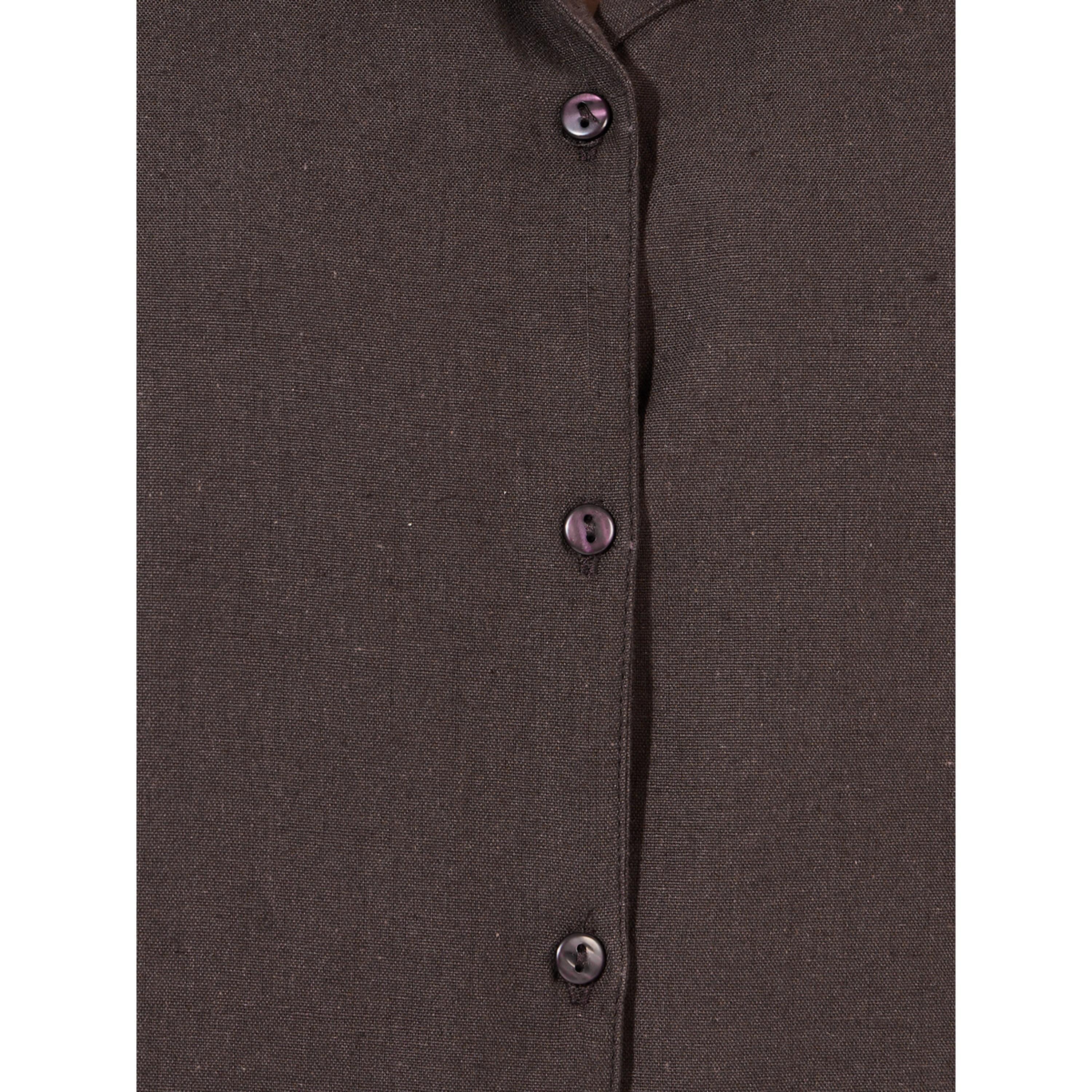 Styli Brown Cotton Blend Tie-Sleeve Shirt-women-clothing-shirtsandblouses-shirts-image-5