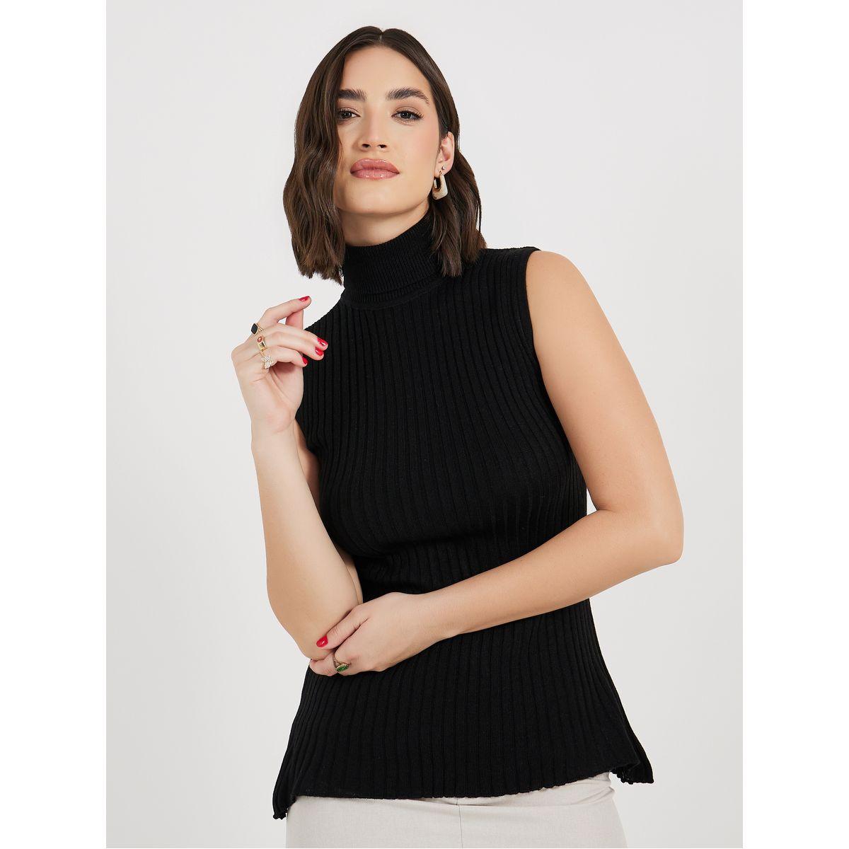 Styli Fitted Regular Length Sleeveless Turtle Neck Sweater-women-clothing-cardigansandjumpers-jumpers-image-1