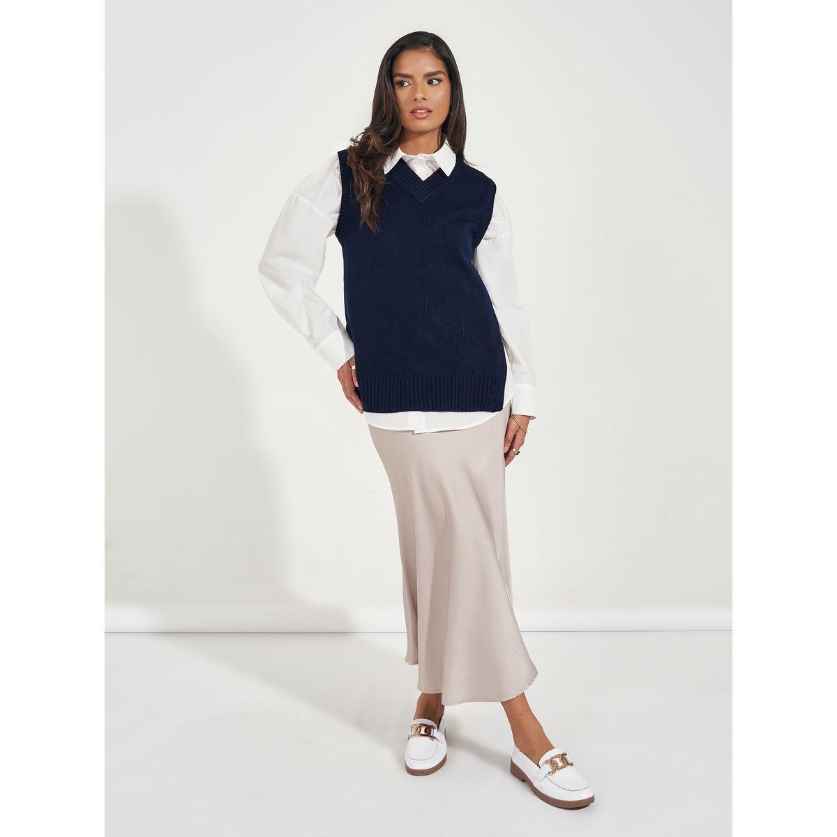 Styli Regular Fit Regular Length Knit Vest-women-clothing-cardigansandjumpers-jumpers-image-6