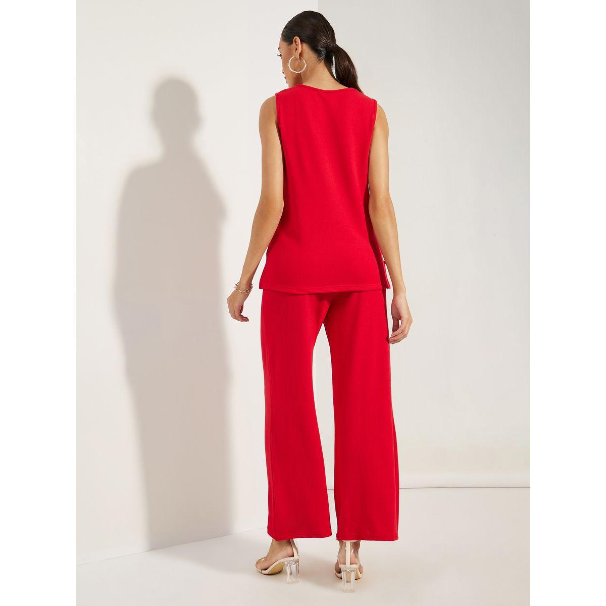 طقم منسق من بنطال واسع مع بلوزة بلا اكمام-women-clothing-coordsets-image-5