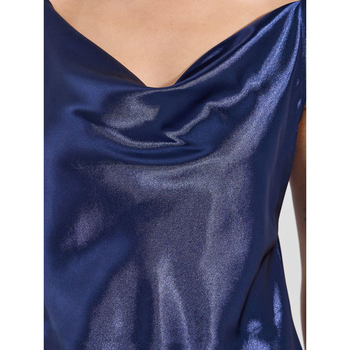 Styli Unwind Solid Satin Cown Neck Cami & Pyjama Set-women-clothing-nightwear-pyjamas-longsets-image-4