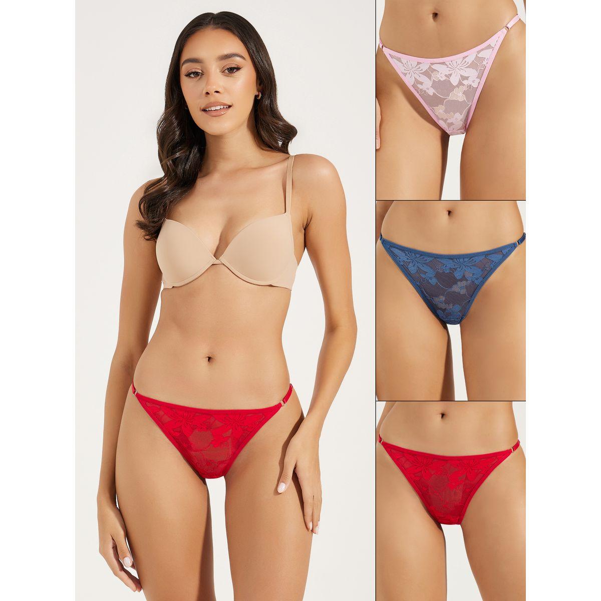 مجموعة من 3 سراويل داخلية بنمط ثونغ-women-clothing-lingerie-panties-image-1
