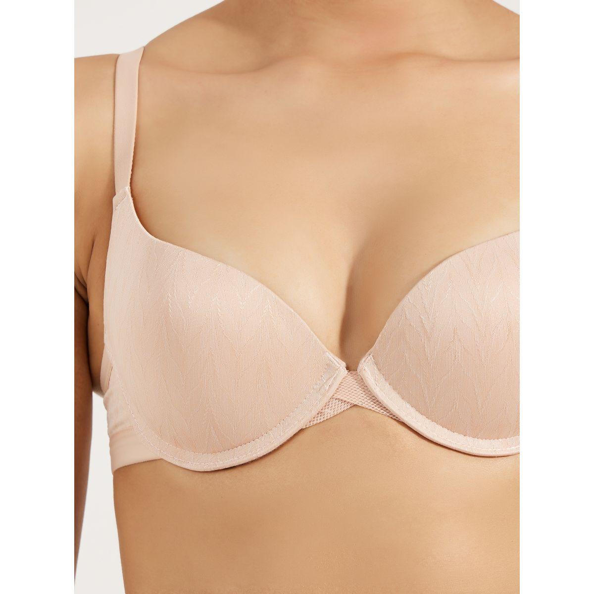 Styli Padded Wired Lace Detail Push Up Bra-women-clothing-lingerie-bras-image-2