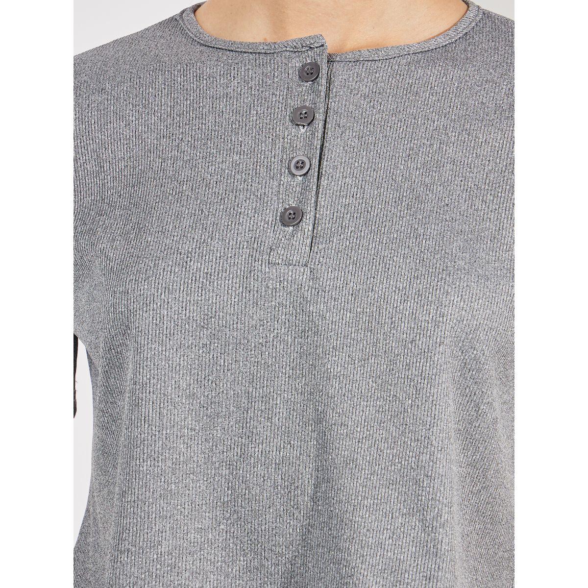 Styli Front Button Short Sleeve Crop T-Shirt-women-clothing-tshirts-image-3