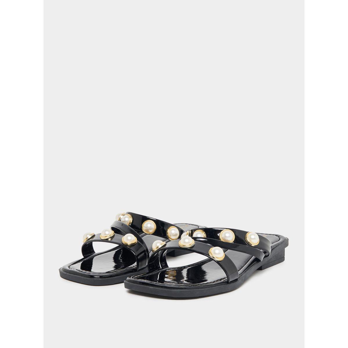 Styli Embellished Strap Flat Sandals-women-shoes-sandals-flats-image-1