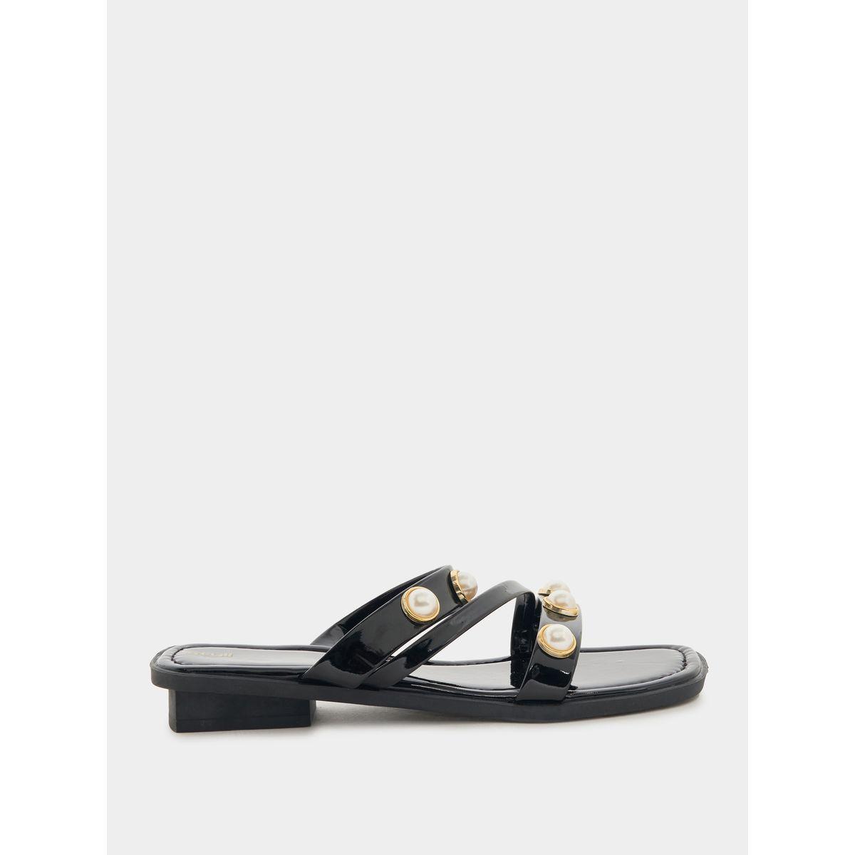 Styli Embellished Strap Flat Sandals-women-shoes-sandals-flats-image-2