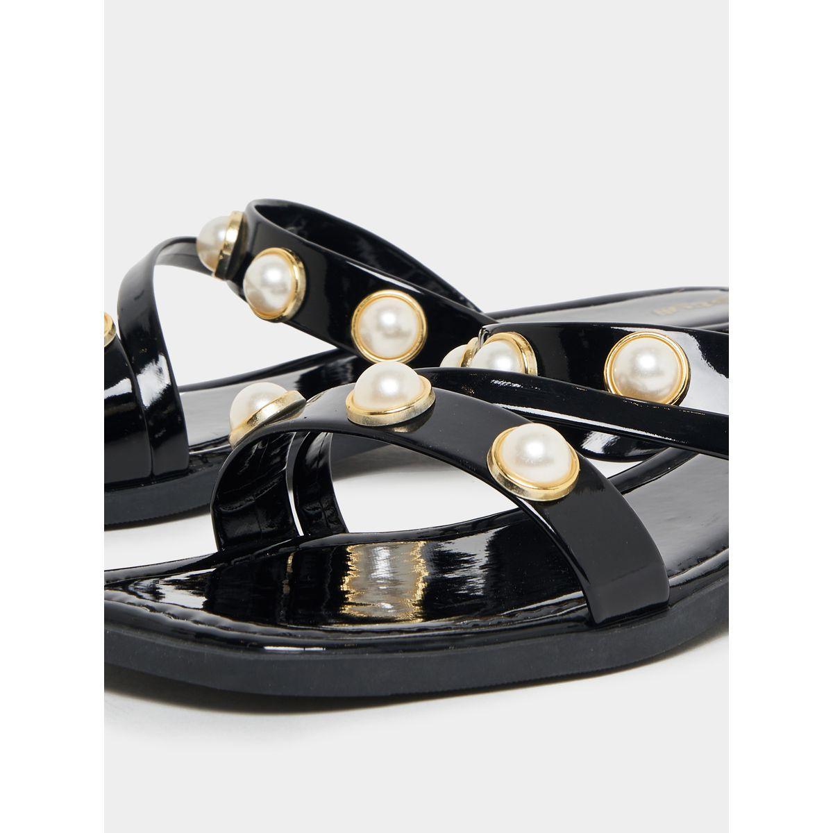 Styli Embellished Strap Flat Sandals-women-shoes-sandals-flats-image-3