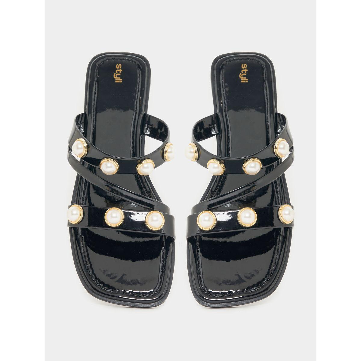 Styli Embellished Strap Flat Sandals-women-shoes-sandals-flats-image-5
