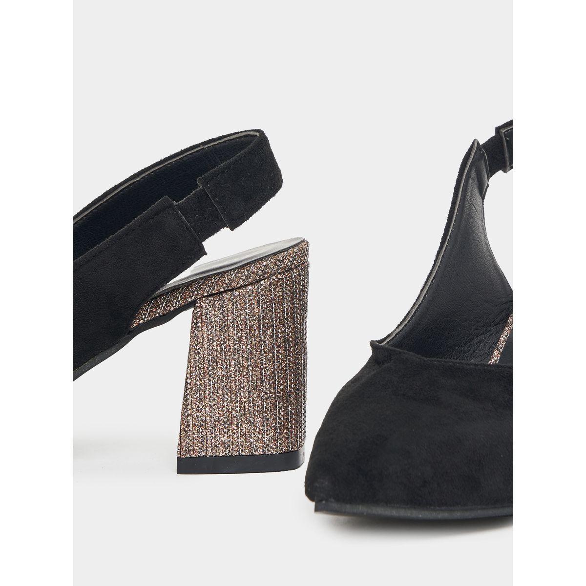 Styli Pointed Toe Slingback Chunky Pumps-women-shoes-heels-image-4