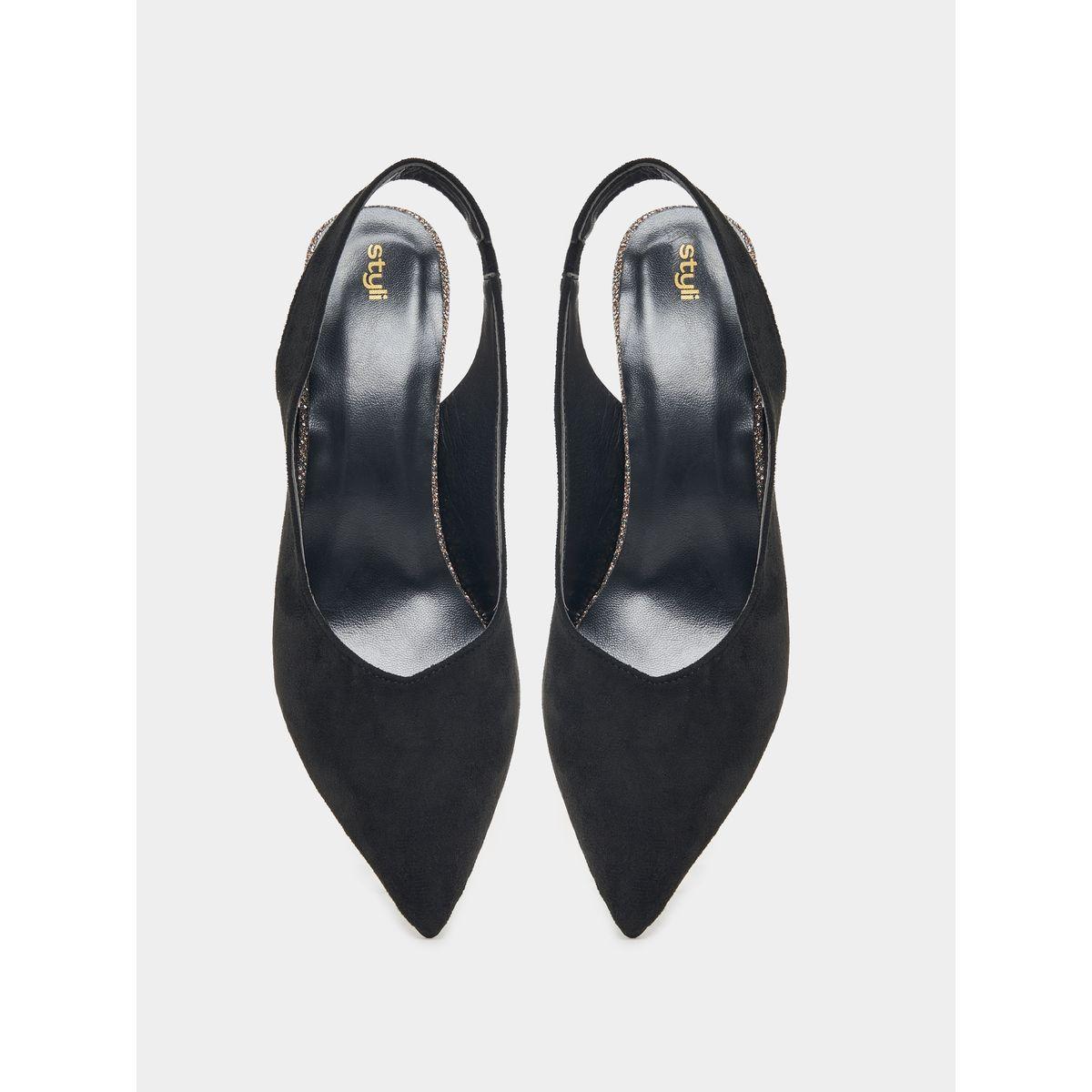 Styli Pointed Toe Slingback Chunky Pumps-women-shoes-heels-image-5