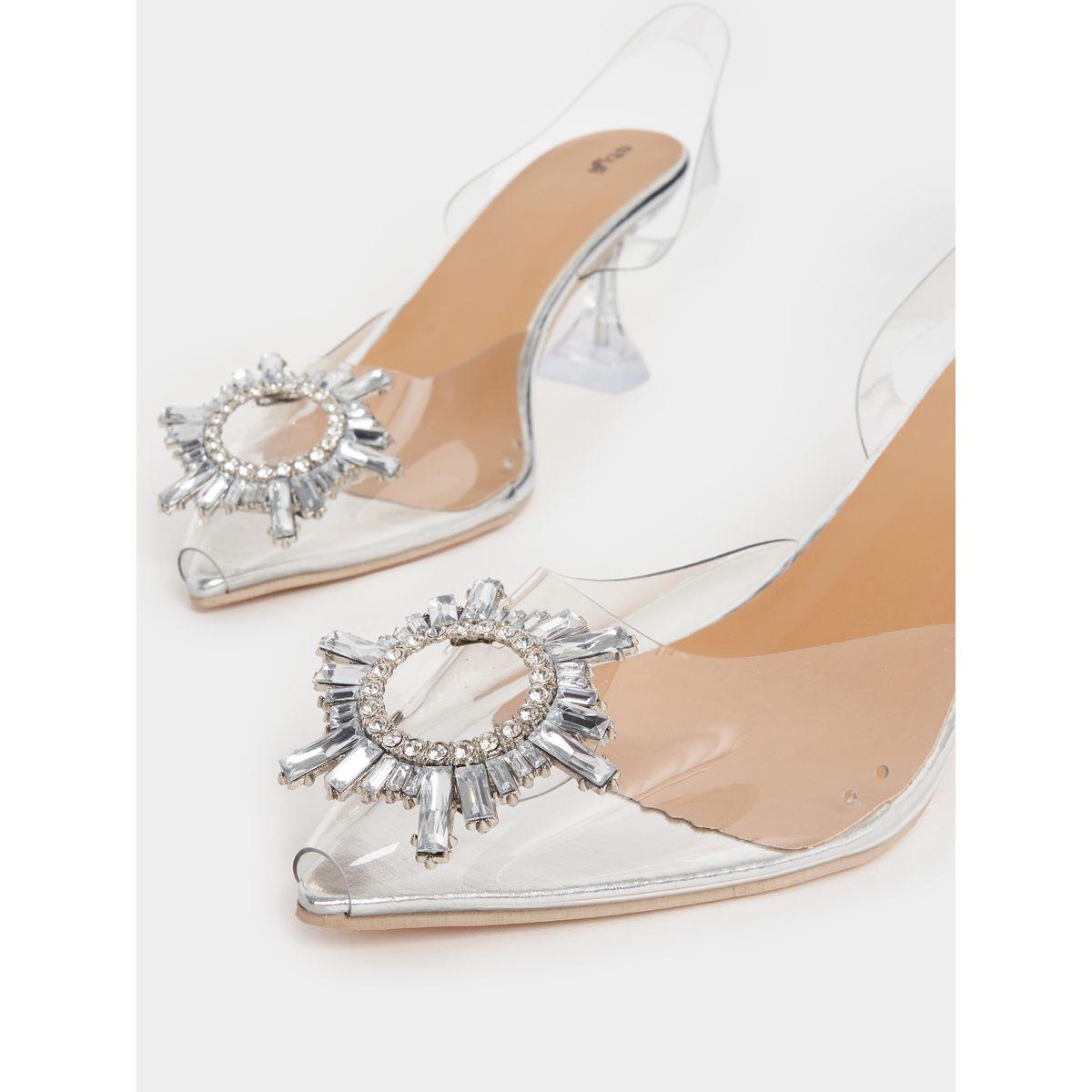Styli Transparent Rhinestone Decor Pumps-women-shoes-heels-image-3