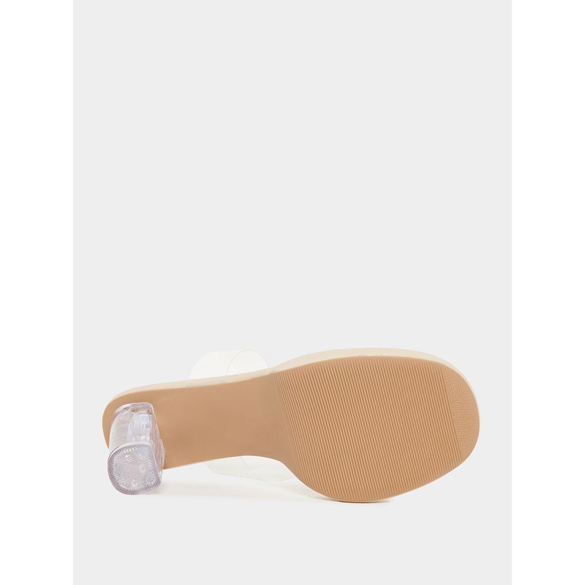 Styli Transparent Strap Square Toe Sandals-women-shoes-heels-image-6