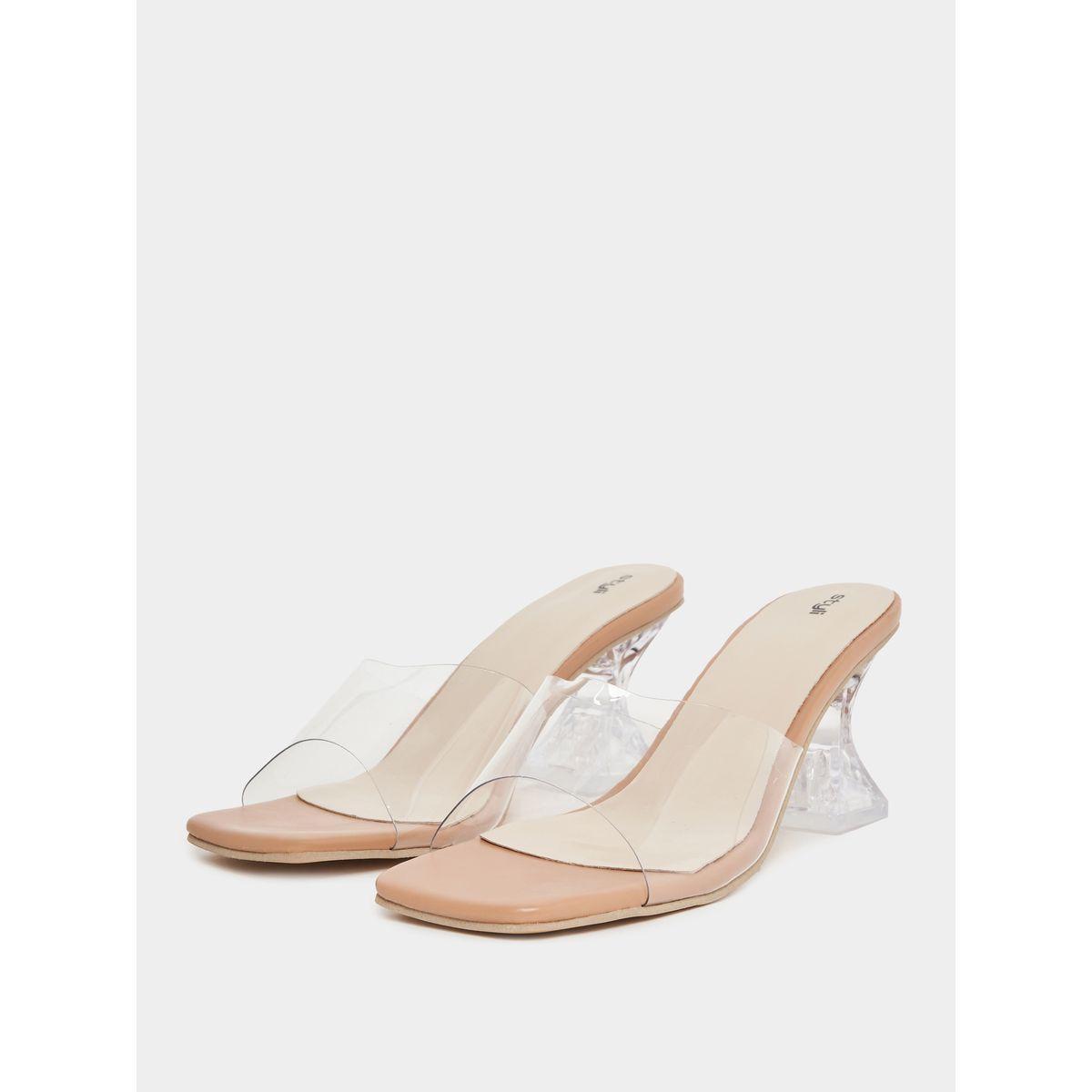 Styli Clear Strap Heeled Sandals-women-shoes-heels-image-1