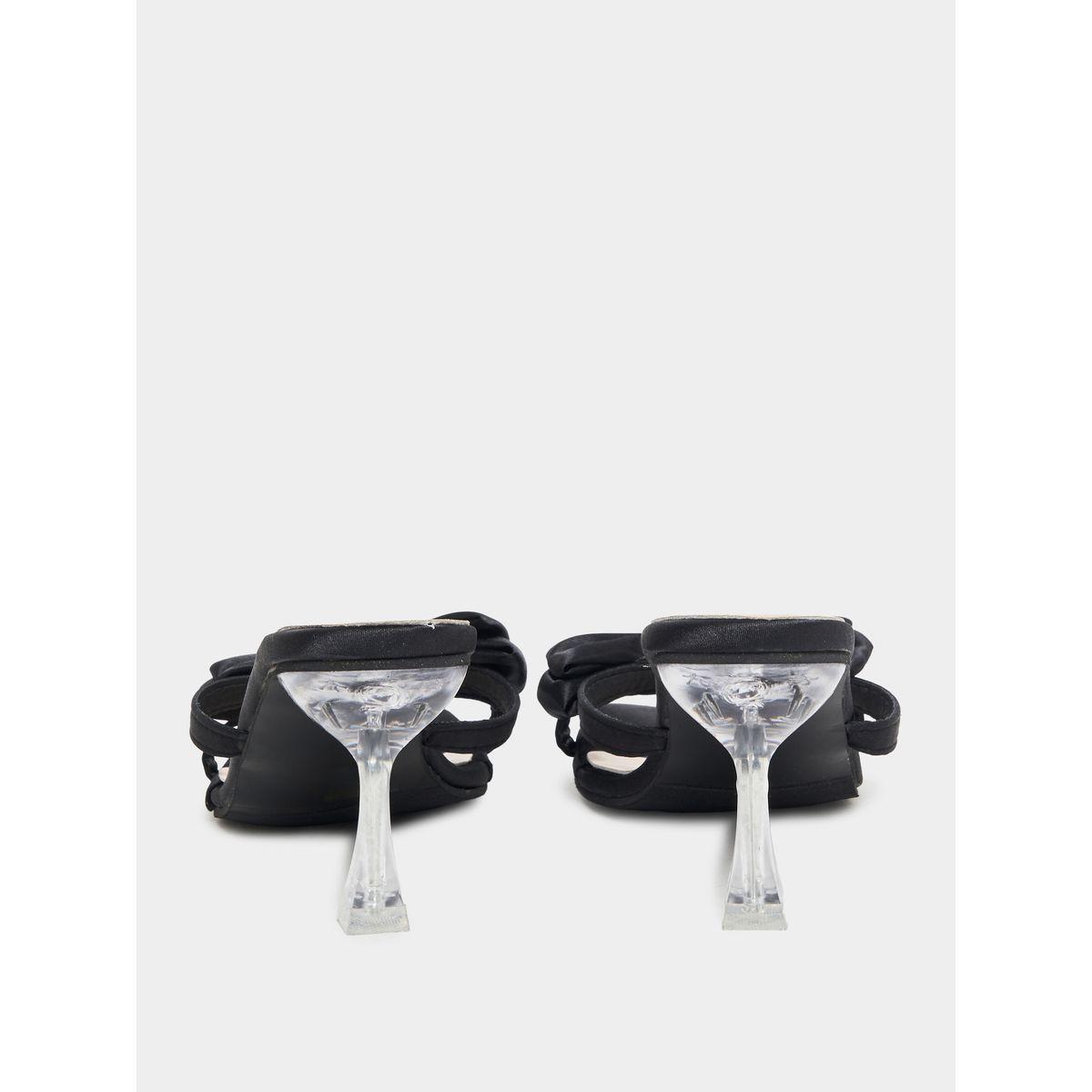 Styli Bow Design Decor Heeled Sandals-women-shoes-heels-image-3
