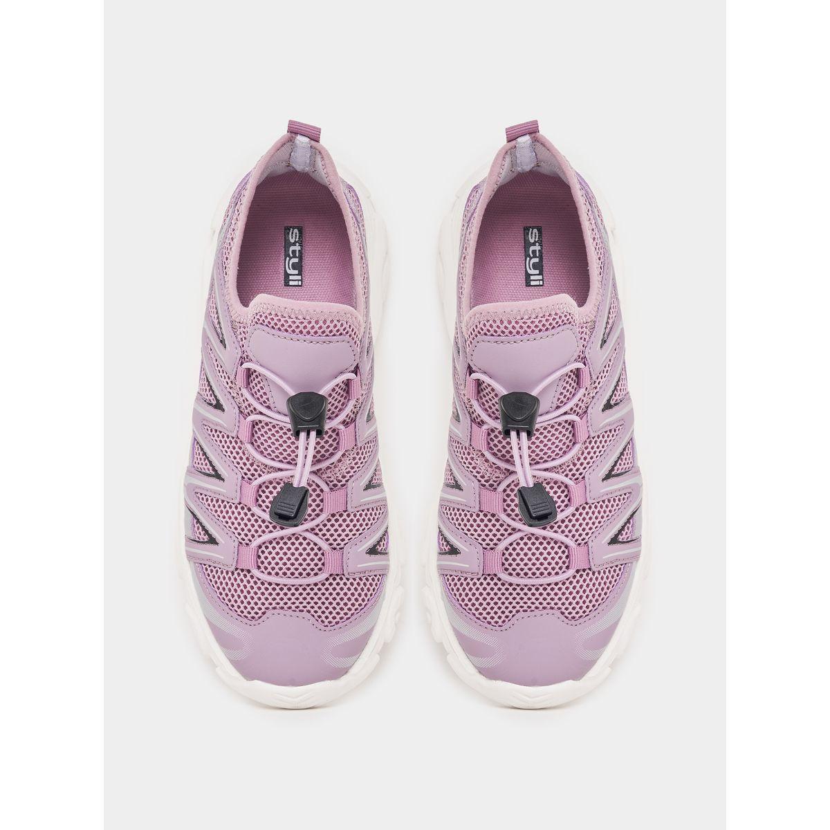 Styli Textured Casual Lace-Up Sneakers-women-shoes-sneakers-image-4