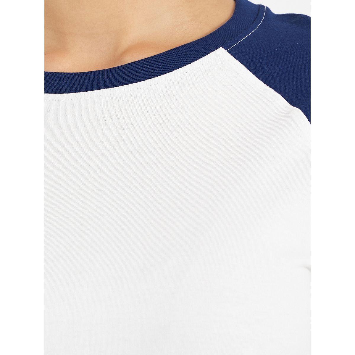Styli Contrast Raglan Sleeve T-Shirt & Wide Leg Joggers Co-Ords-women-clothing-coordsets-image-3