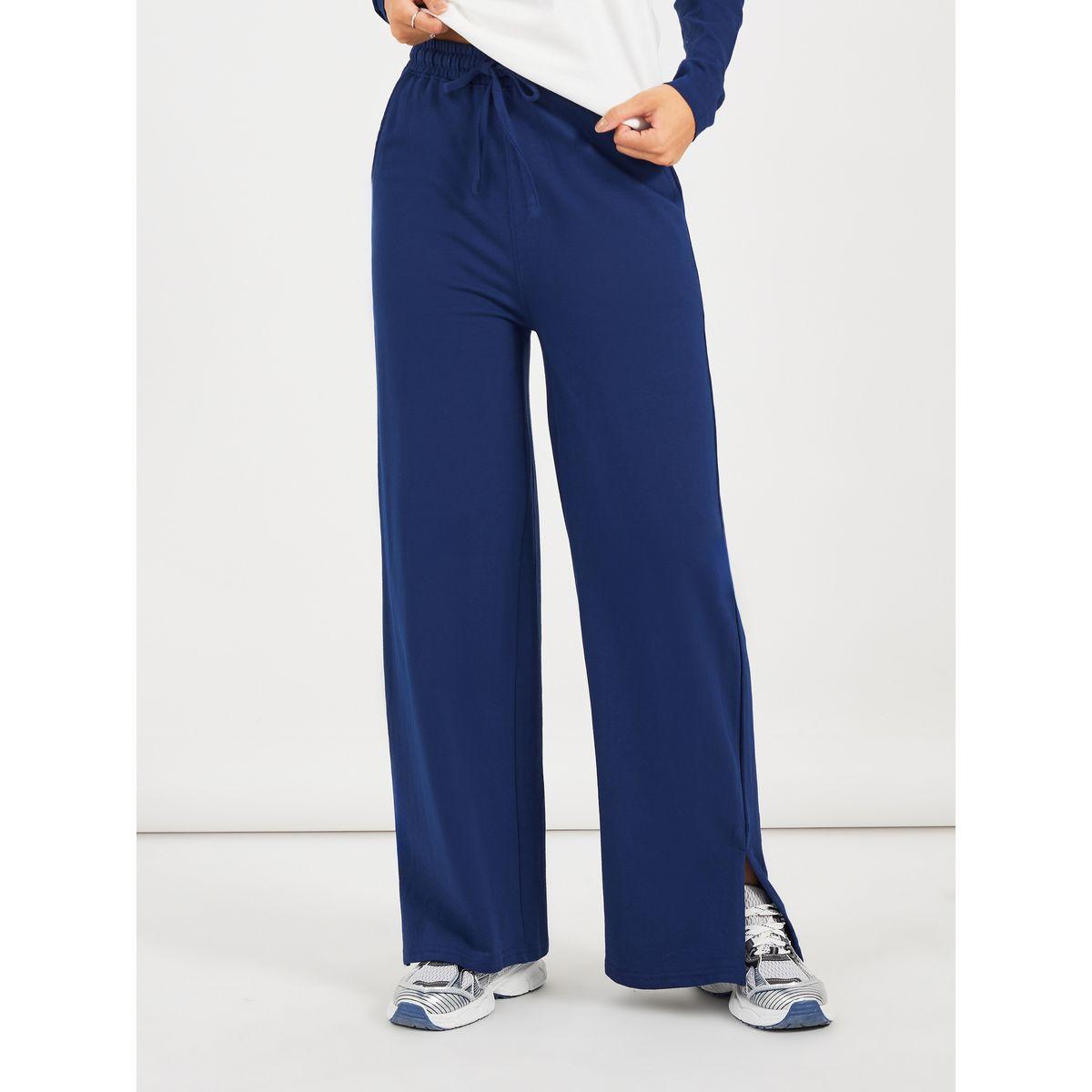 Styli Contrast Raglan Sleeve T-Shirt & Wide Leg Joggers Co-Ords-women-clothing-coordsets-image-4