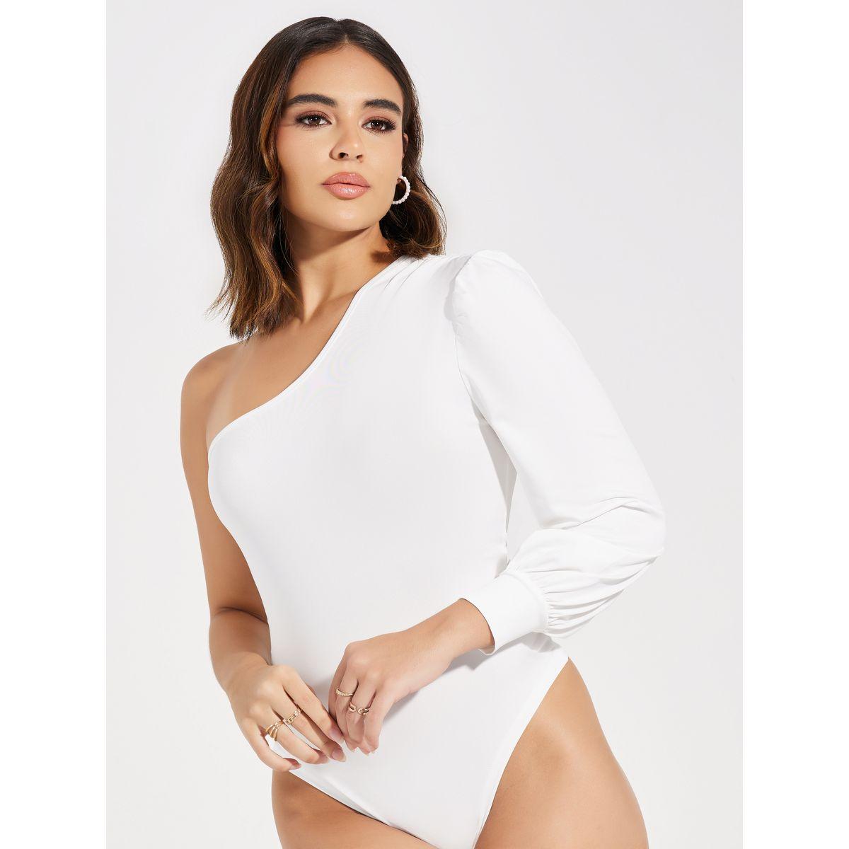Styli Solid One Shoulder Sleeves Bodysuit-women-clothing-shirtsandblouses-blouses-image-1
