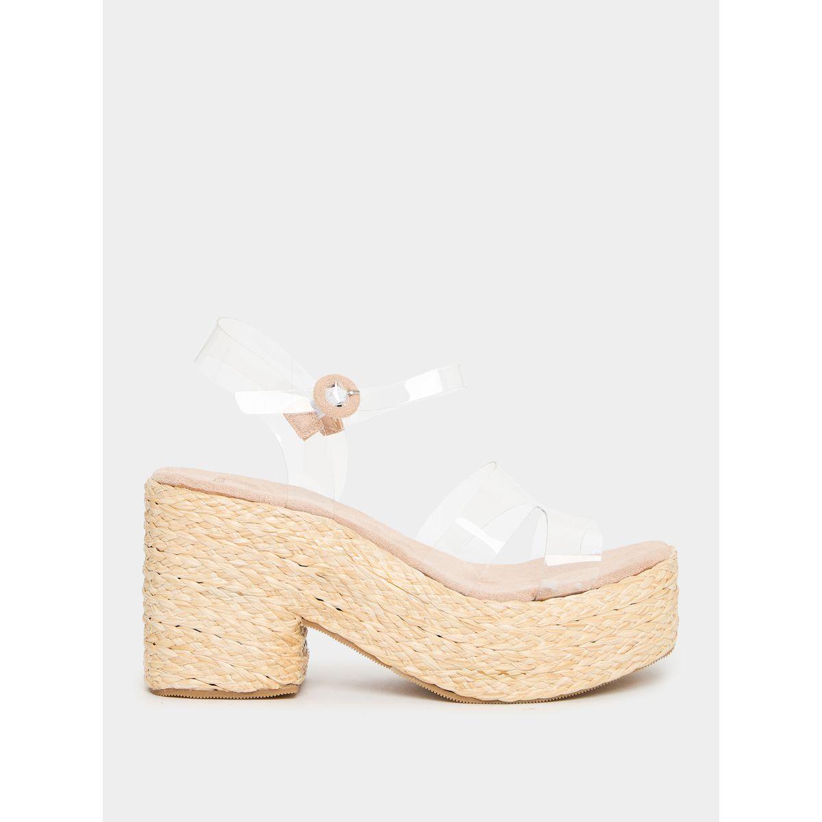 صندل بكعب ويدج وسيور شفافة-women-shoes-heels-image-1