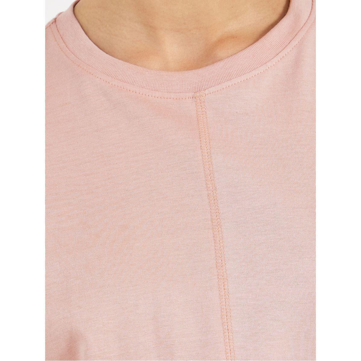 Styli Overlock Seam Detail T-Shirt & Cuffed Joggers Co-Ords-women-clothing-coordsets-image-4