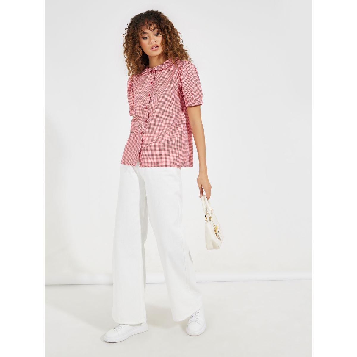 بلوزة بقصة مريحة وأكمام منفوخة-women-clothing-shirtsandblouses-shirts-image-2