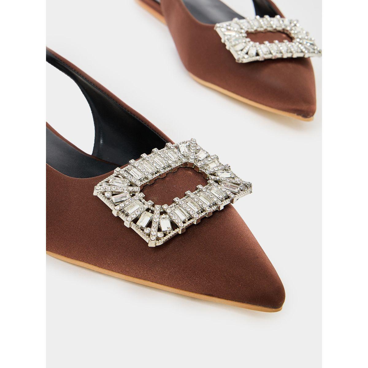 Styli Rhinestone Decor Backstrap Pointed Shoes-women-shoes-heels-image-3