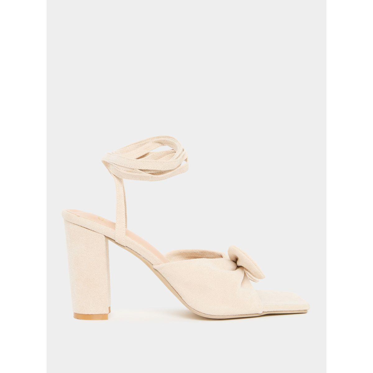 Styli Ribbon Accent Tie-Up Sandals-women-shoes-heels-image-1