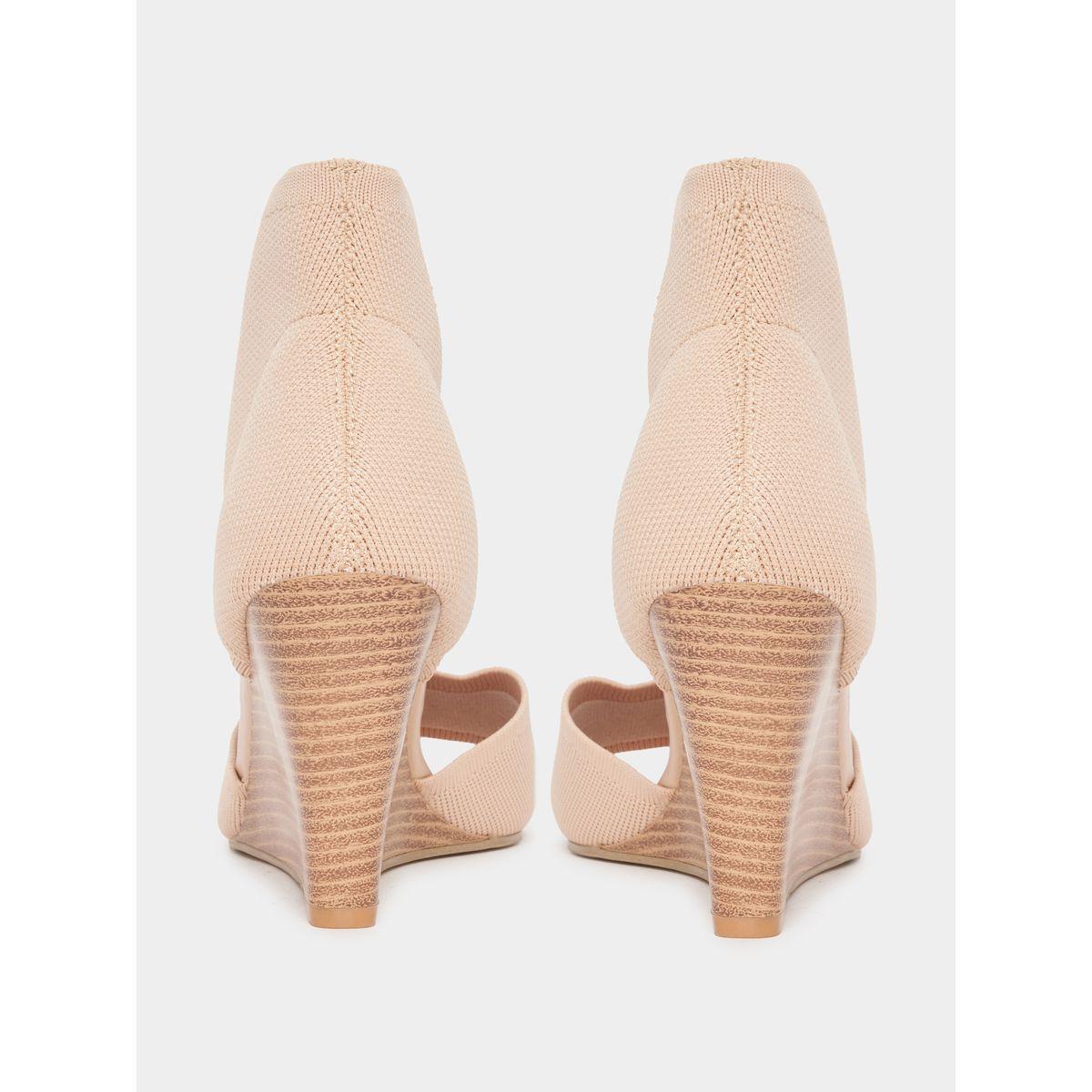 Styli Solid Peep Toe Wedge Sandals-women-shoes-heels-image-4