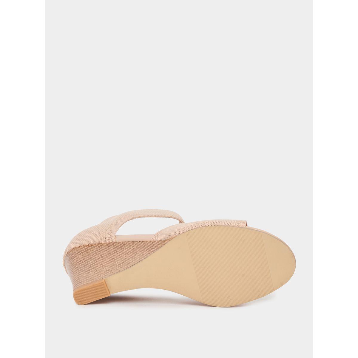 Styli Solid Peep Toe Wedge Sandals-women-shoes-heels-image-6