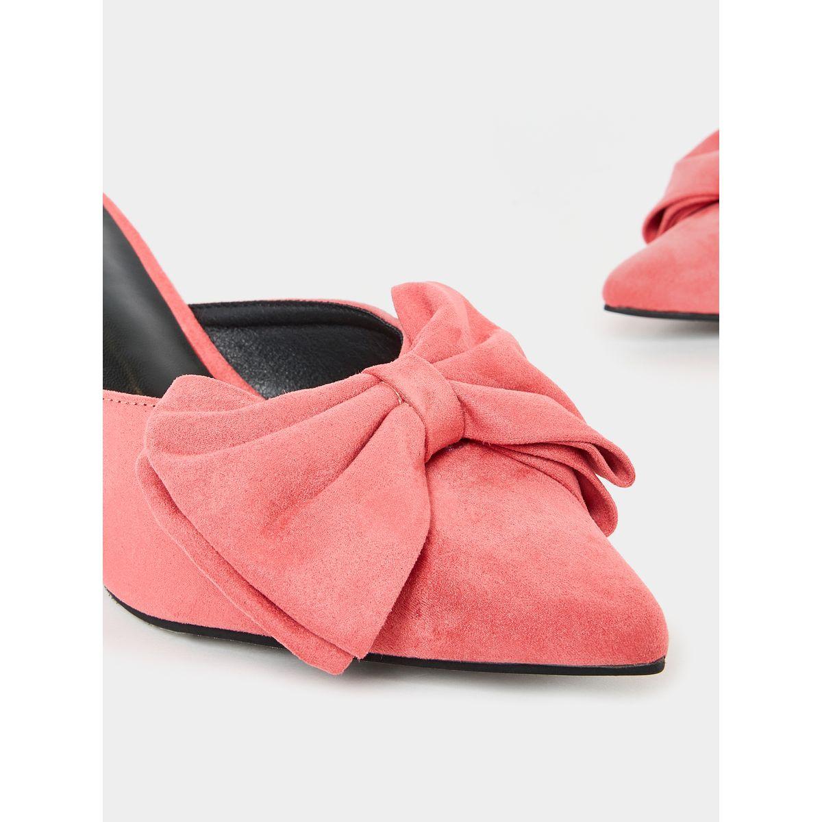 Styli Bow Decor Pointed Toe Mules-women-shoes-heels-image-3