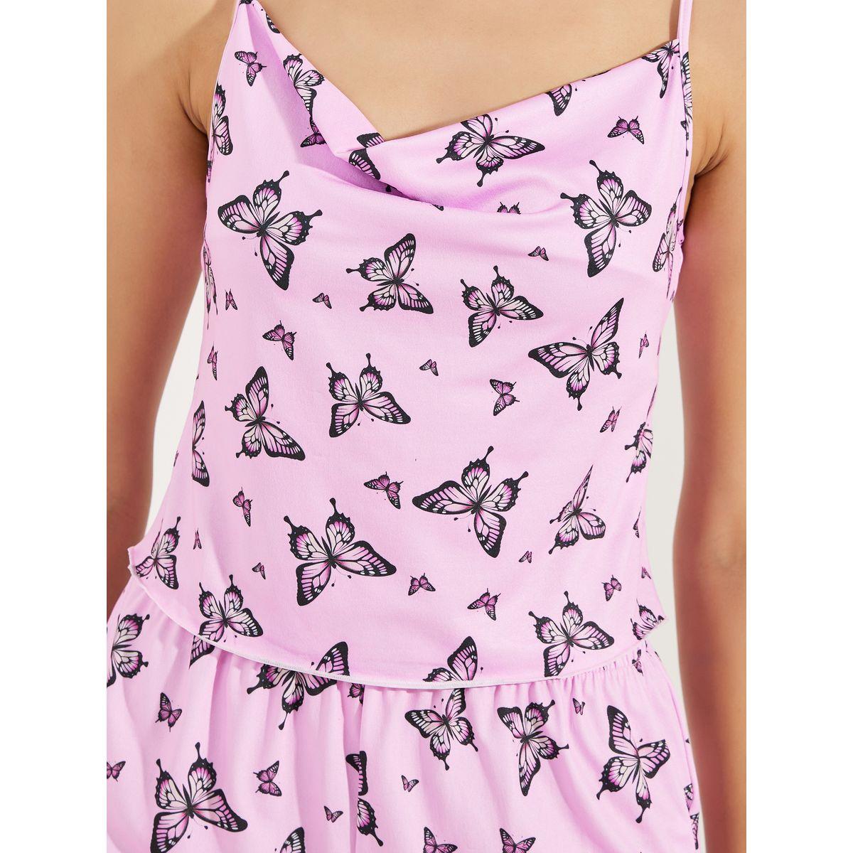 Styli Unwind AOP Butterfly Print Cami & Short Set-women-clothing-nightwear-pyjamas-shortsets-image-4