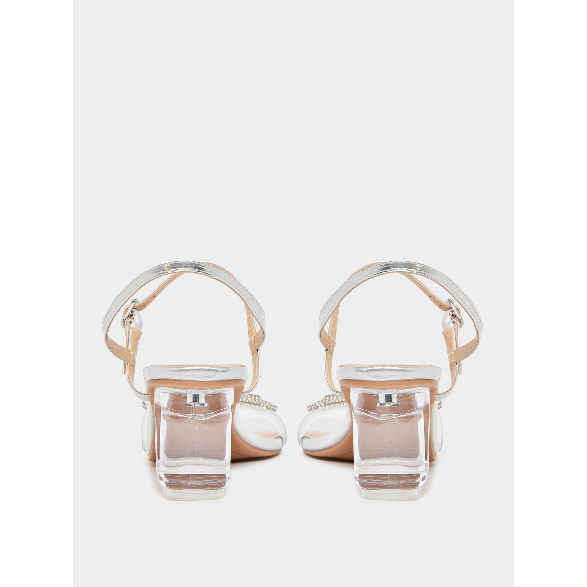 Styli Embellished Bow Block Heel Sandals-women-shoes-heels-image-4