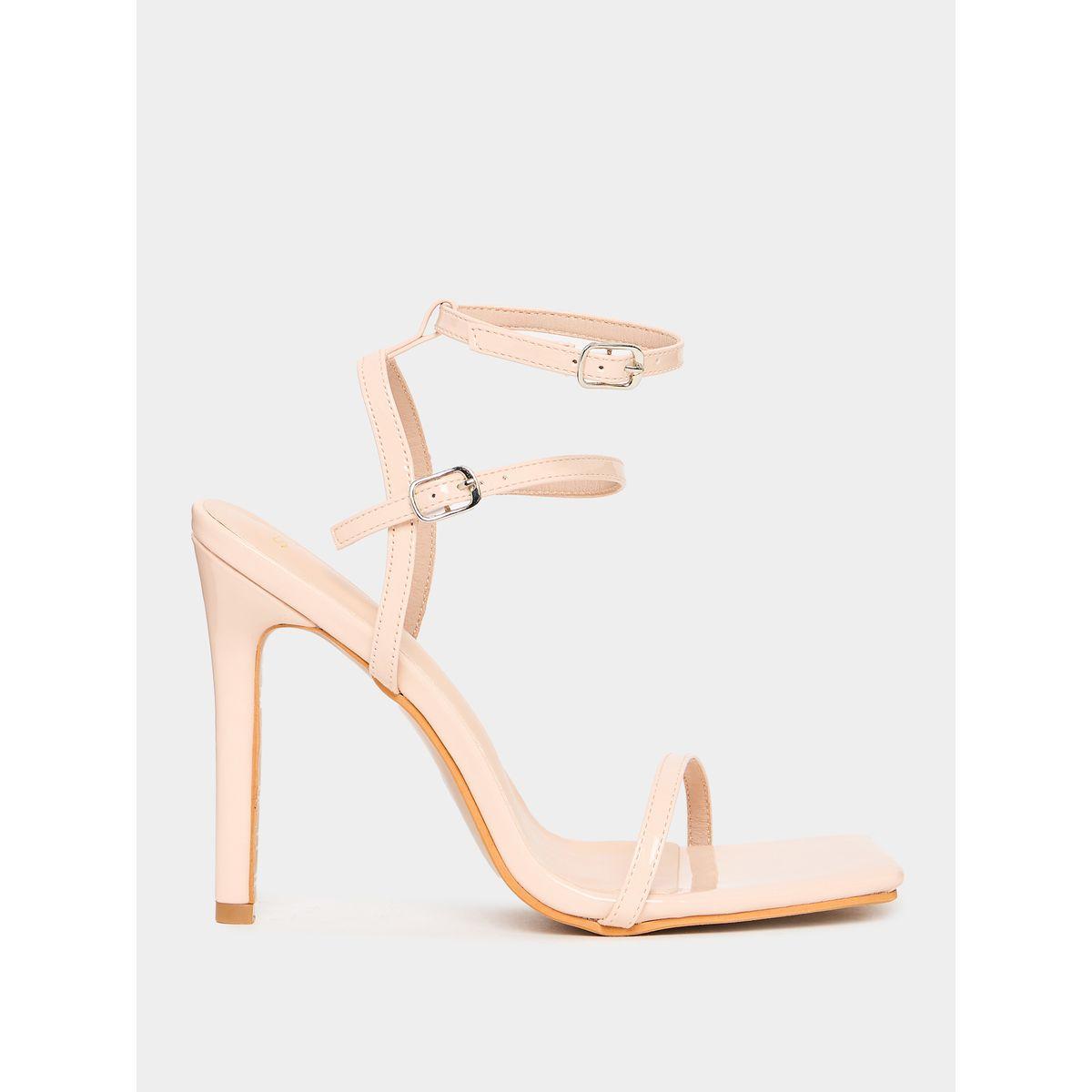 Styli Double Ankle Strap High Heel Sandals-women-shoes-heels-image-1