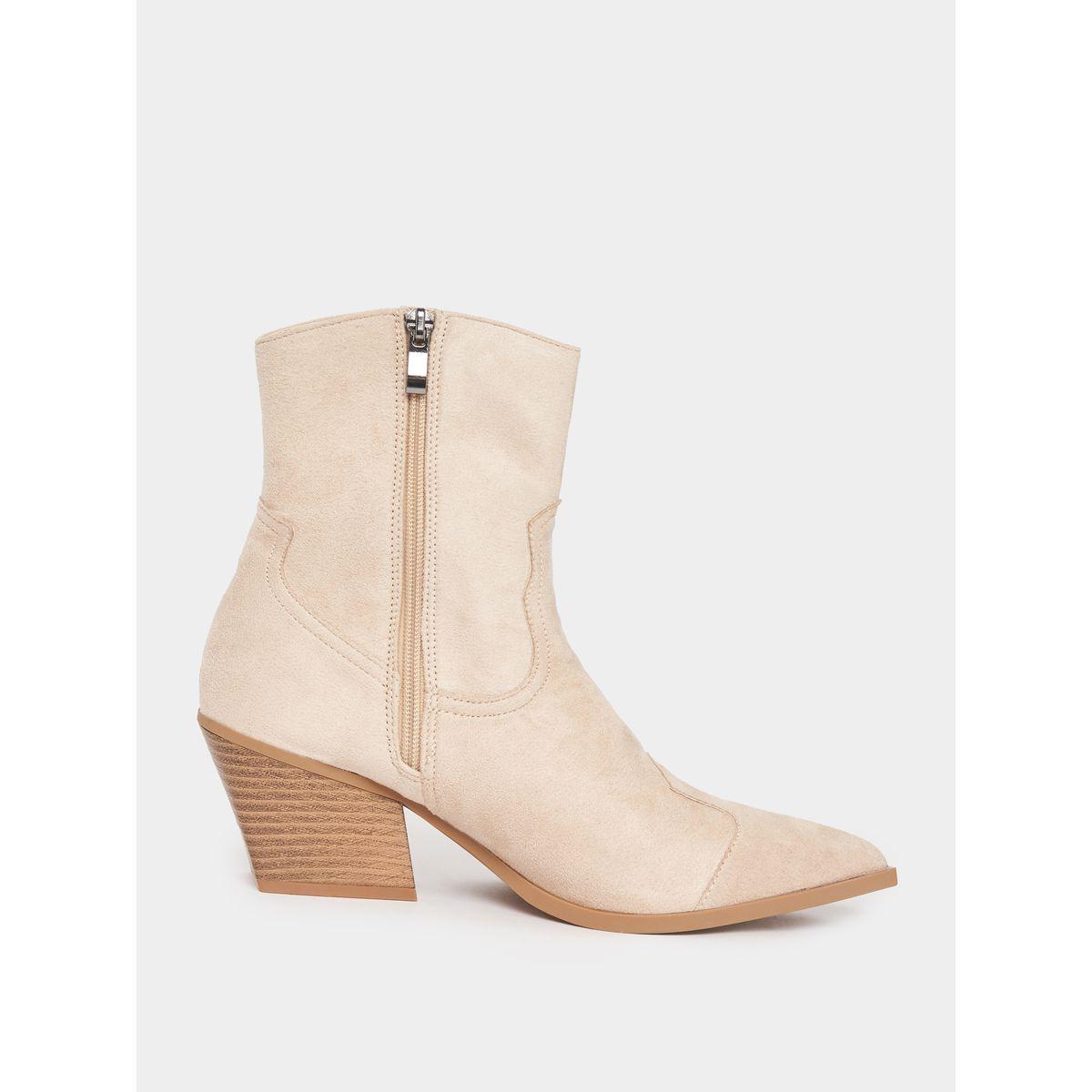 بوت بمظهر جلد سويدي وكعب سميك-women-shoes-boots-image-1