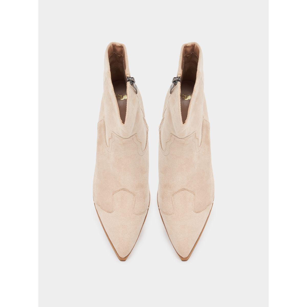 Styli Suede Look Western Style Block Heel Boots-women-shoes-boots-image-5