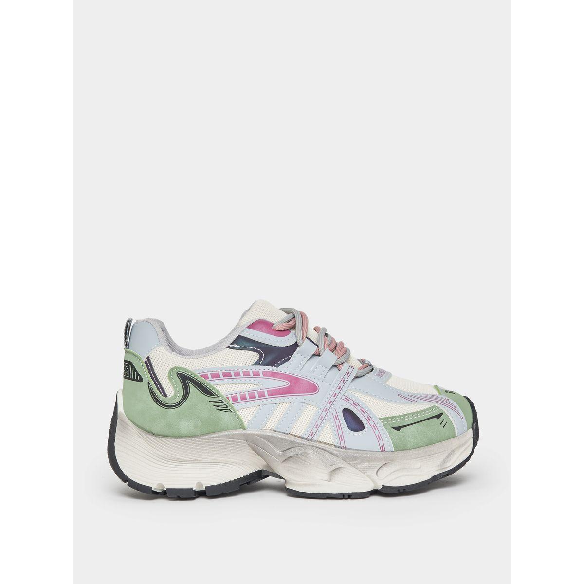 Styli Multi Lace Chunky Sole Sneakers-women-shoes-sneakers-image-3